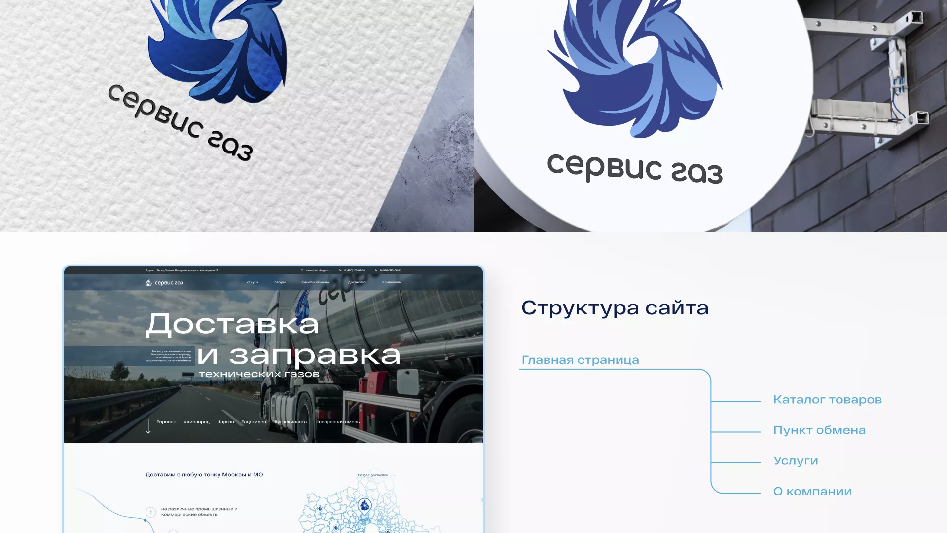 Создание сайта компании «Сервис газ» в Олёкминске