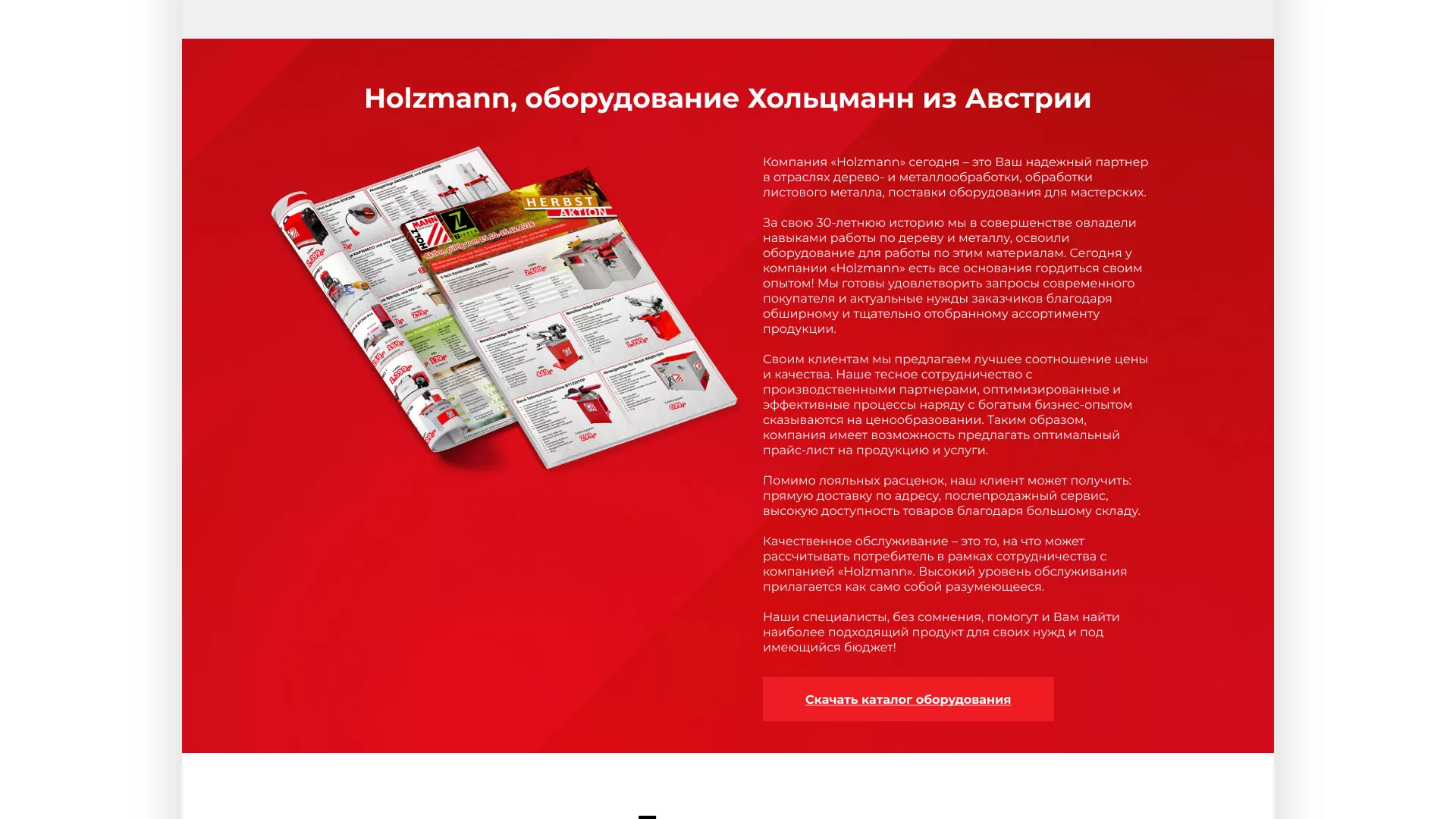 Создание сайта компании «HOLZMANN Maschinen GmbH» в Олёкминске