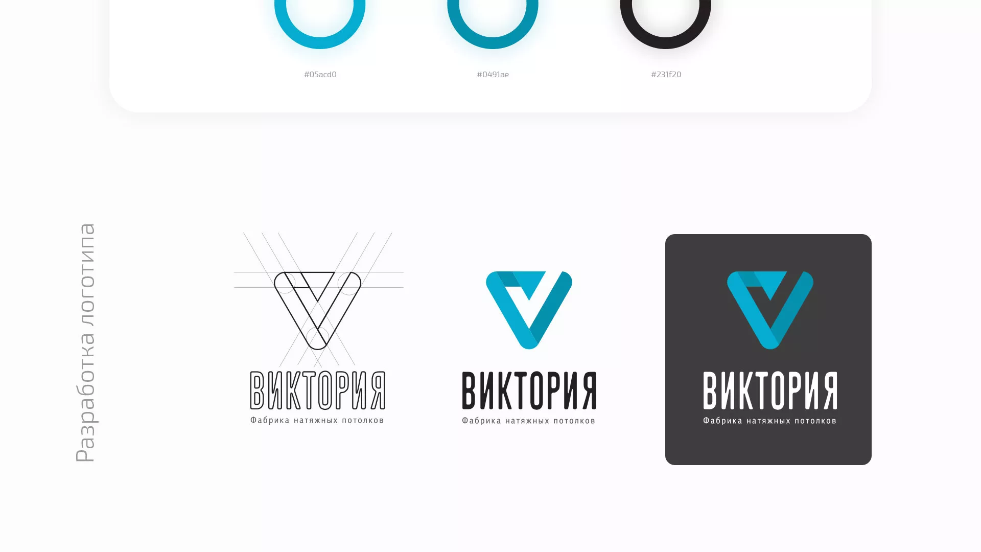 Разработка фирменного стиля компании по продаже и установке натяжных потолков в Олёкминске