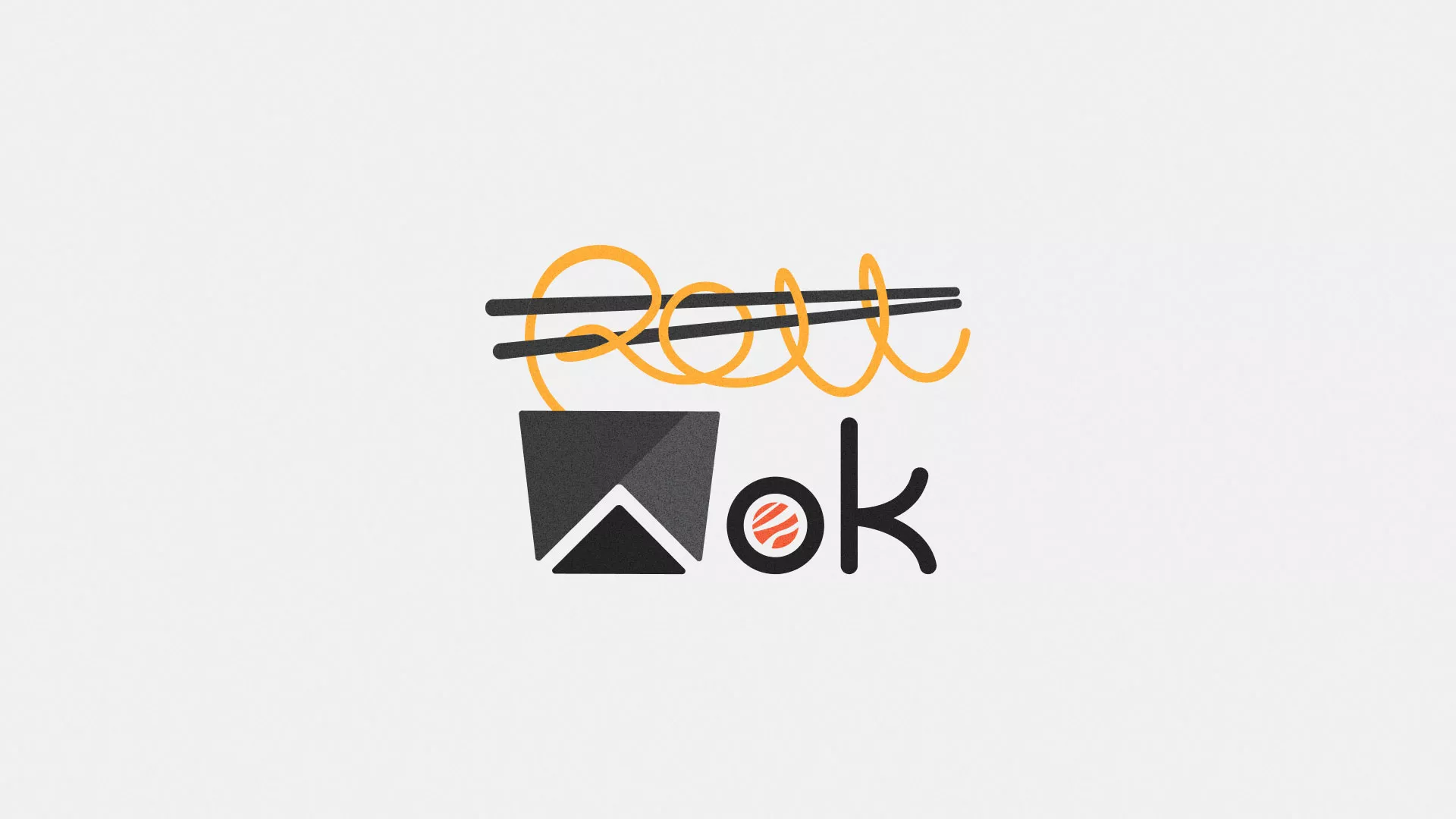 Разработка логотипа суши-бара «Roll Wok Club» в Олёкминске