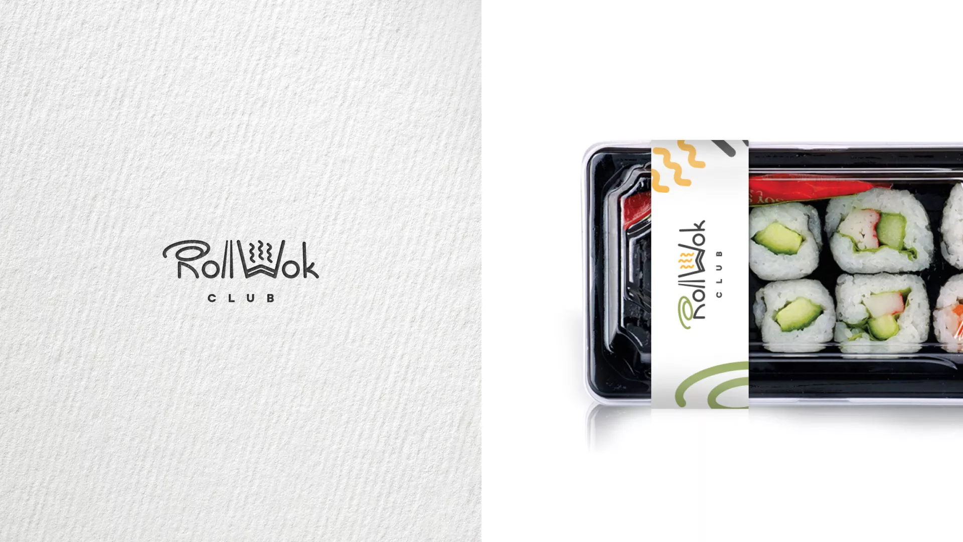 Разработка наклеек для суши-бара «Roll Wok Club» в Олёкминске